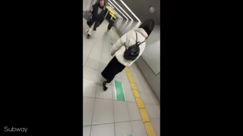 Asian Girls in Subway Station Encounter