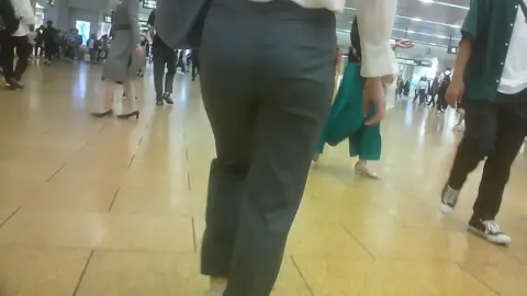 Asian Girl Walking Indoors