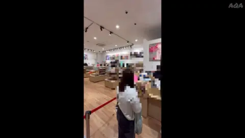 Asian Girl in Store and Car