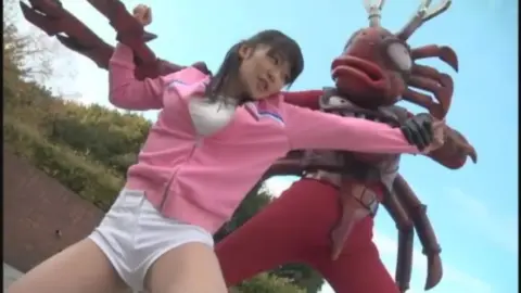 Asian Teen in Pink Jacket Outdoor Encounter