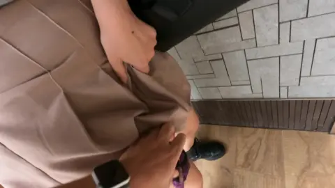 Asian Girl in White Face Mask Teased on Camera