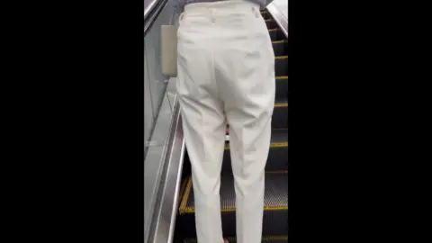 Slim Caucasian Women in Public Places