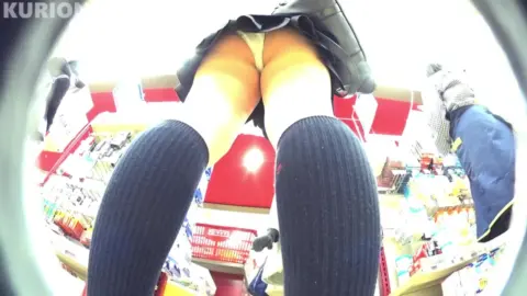 Asian Teen Exposes Underwear in Store