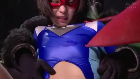 Superhero vs Monster in Dark Room