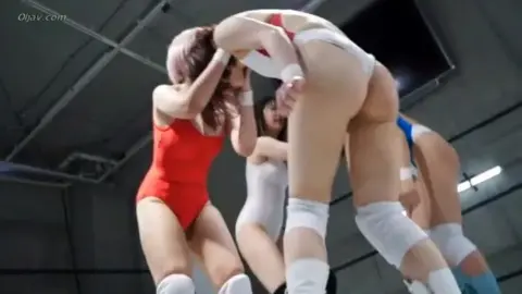 Asian Women Wrestling in Ring