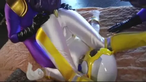 Asian Girl in Prison Cell and Male Costume Wrestling