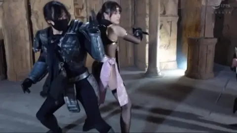 Asian Performers in Erotic Temple Scenes