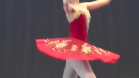 Ballet Dancer in Red Tutu