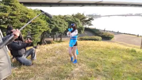 Asian Lesbians in Park Encounter