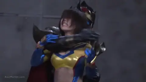 Asian Woman in Blue and Gold Costume