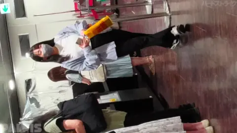 Asian Girls at Airport and Office Counter