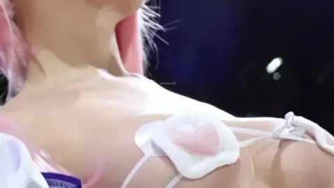 Asian Girls with Colorful Hair in Erotic Poses