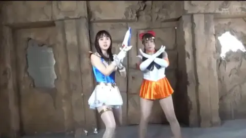 Asian Women in Costume Fantasy Scene