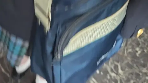 Slim Caucasian Girl in Plaid Shirt and Lingerie