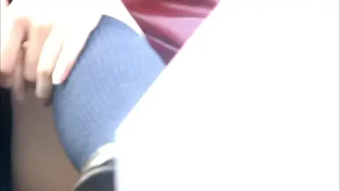 Asian Teens in Blue Socks Outdoor Encounter