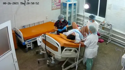 Vaginal Exam Women in Maternity Hospital Scene 16