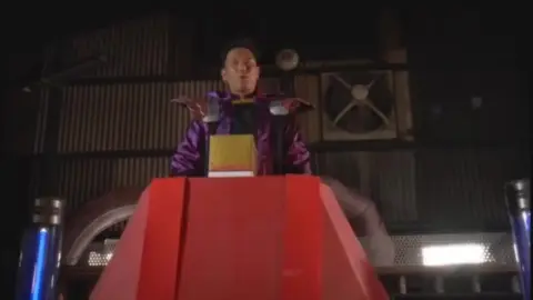 Asian Cosplay Lovers in Futuristic Encounter