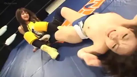 Asian Lesbians Wrestling and Masturbating