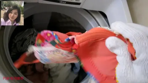 Asian Girl Doing Laundry POV