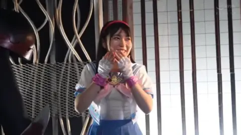 Asian Girl in Industrial Setting