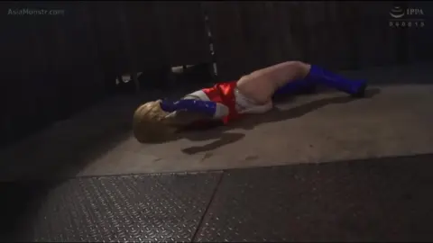 Blonde Asian Duo in Costume Footjob and Handjob