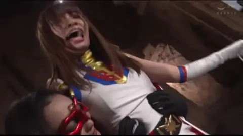 Asian Lesbians Wrestling in Colorful Costumes