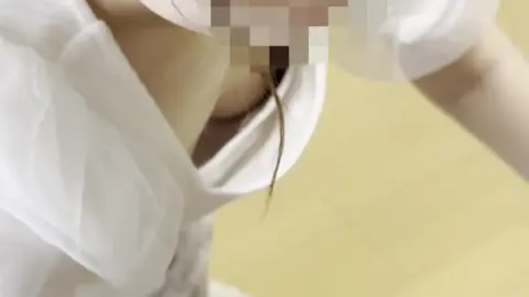 Asian Teen Exposed in Kitchen