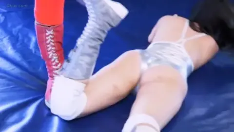 Asian Lesbians in Wrestling Ring