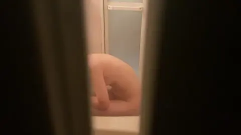 Asian Girl Showering in Bathroom