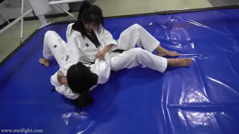Asian Girls Martial Arts Training