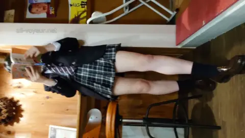 Asian Teen in Lingerie Office Seduction