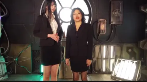 Asian Sailor Uniforms Fight in Futuristic Settings