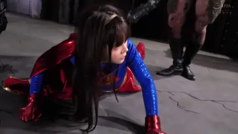 Asian Cosplay Erotic Encounter in Dark Chamber