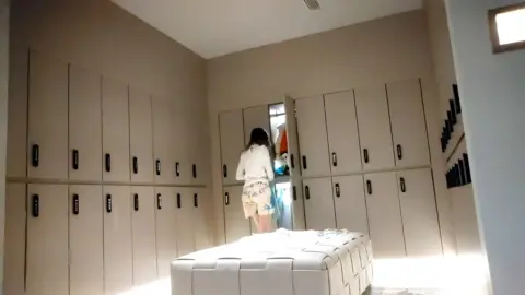 Asian Girls in Locker Room and Bathroom