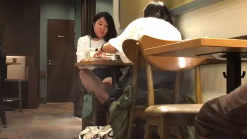 Asian Lesbians in Cafe Encounter