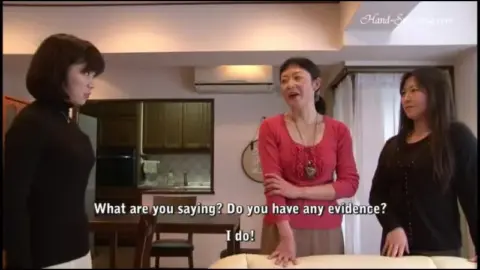 Asian Women Spanking in Living Room Scene