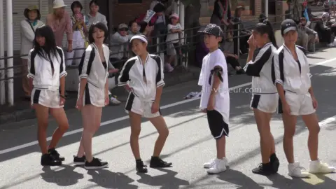Asian Girls Dancing on Street