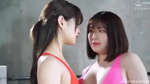 Asian Lesbians in Bikinis Intimate Moments