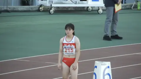Asian Athletes on Indoor Track