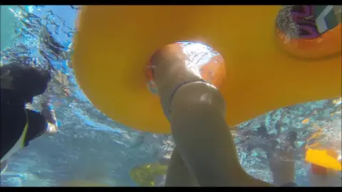 Blonde Babes in Bikinis by the Pool