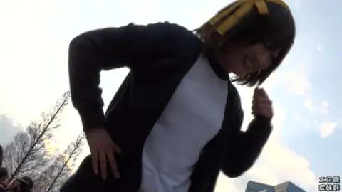 Asian Girl Exposes Underwear Outdoors