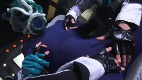 Futuristic Asian Trio in Sci-Fi Costumes