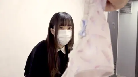 Asian Teen in Black Lingerie