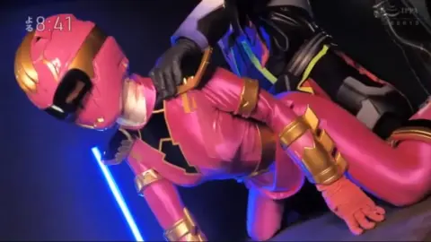 Asian Cosplay Duo in Blue Lit Studio