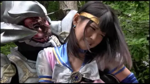 Asian Cosplay Girl Restrained Outdoors