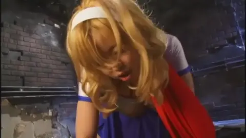 Blonde Superheroine Intimate Moments