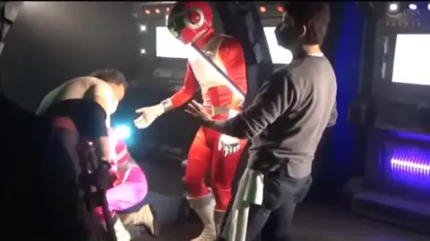 Asian Women in Futuristic Studio Setting