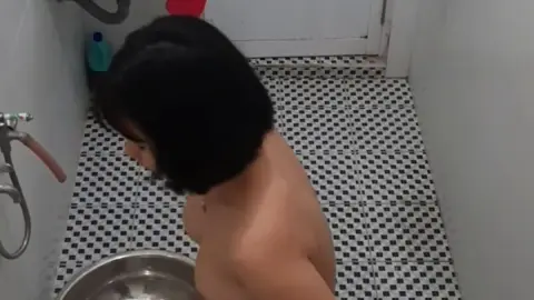 Asian Girl Bathing POV