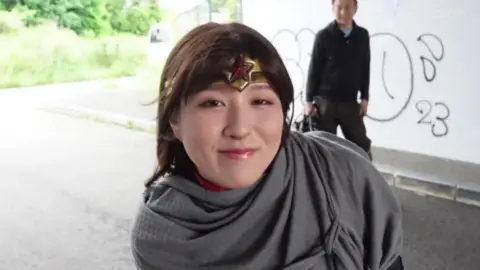 Asian Cosplay Sex in Public