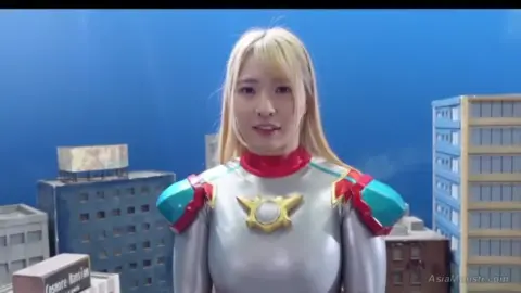 Asian Cosplay Girls Pose with Monster